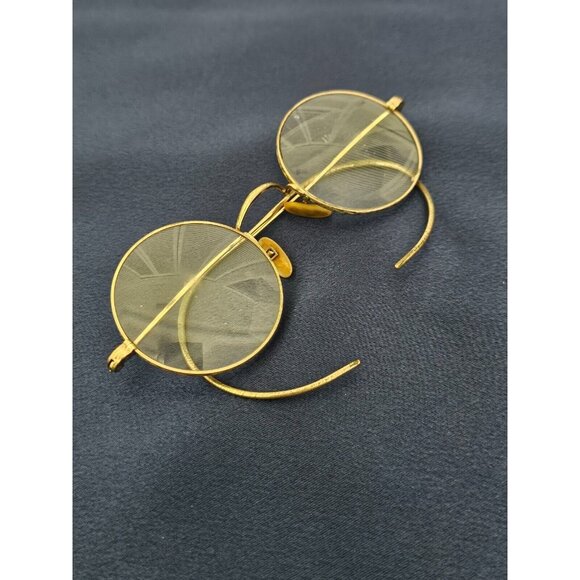 Vintage Eyeglasses Gold-Plated (?) Rim Great Grandfather's Signed Kuron RARE - Picture 2 of 4